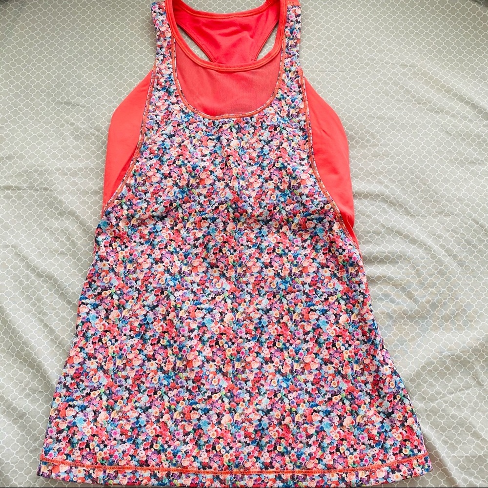 Lululemon Floral Tank w/ Built-in Bra 4